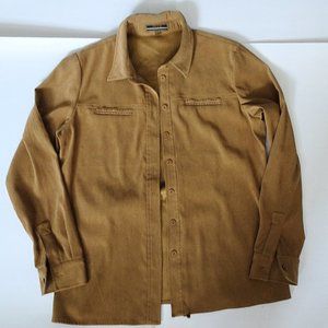 Item & Co Tan Western Long Sleeve Button Shirt